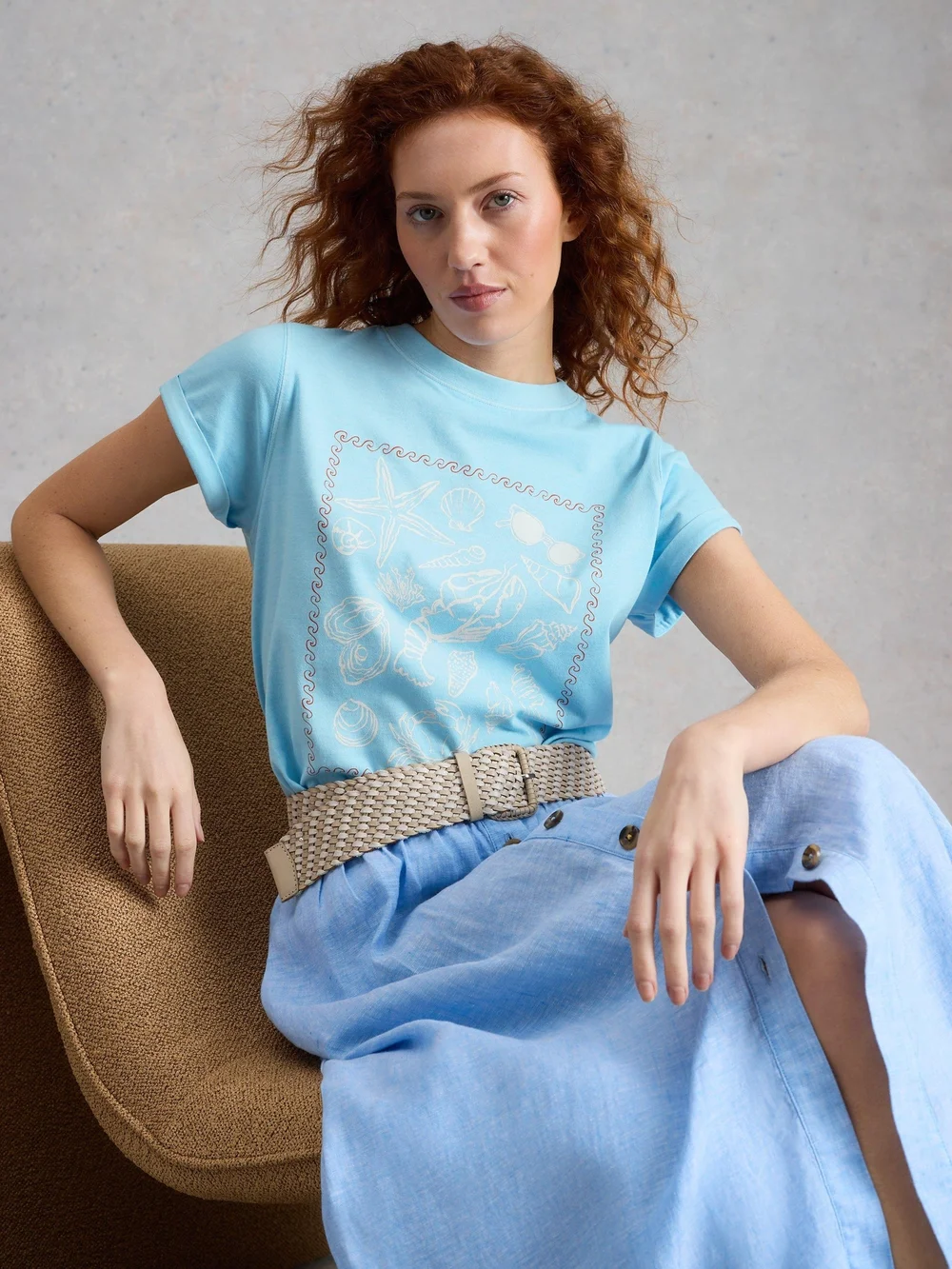 T-shirt graphique Gina - Blue Pr - 52 Image 1