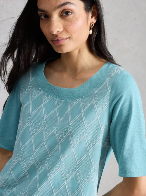 Tee-shirt Broderie Weaver - Teal Mlt - 52 Image 3
