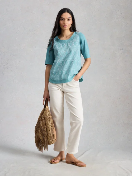 Tee-shirt Broderie Weaver - Teal Mlt - 52 Image 2