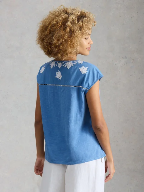 Top floral Fliss - Mid Blue - 52 Image 4