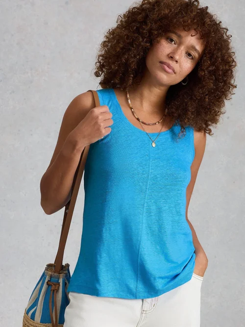 Gilet en lin Scarlette - Mid Blue - 52 Image 1