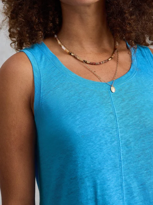 Gilet en lin Scarlette - Mid Blue - 52 Image 3