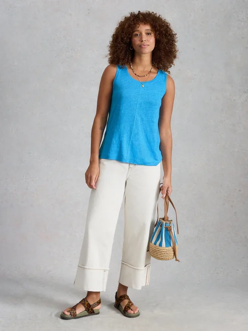 Gilet en lin Scarlette - Mid Blue - 52 Image 2