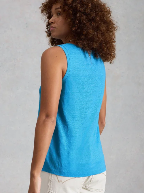 Gilet en lin Scarlette - Mid Blue - 52 Image 4