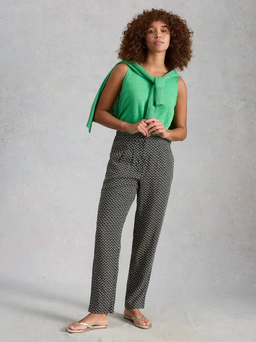 Pantalon En Lin Rowena - Blk Pr - 46/R Image 1