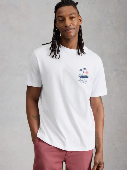 T-shirt graphique Horsham Pool Side - White Pr - XXL/R Image 4