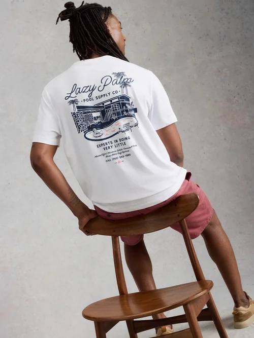 T-shirt graphique Horsham Pool Side - White Pr - XXL/R Image 1