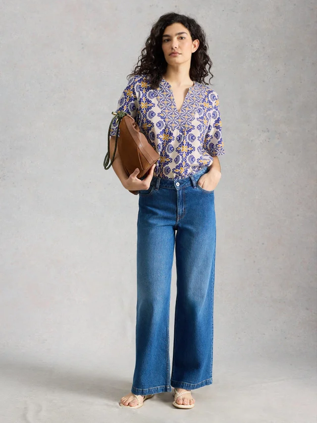 Top en mélange de lin Ash