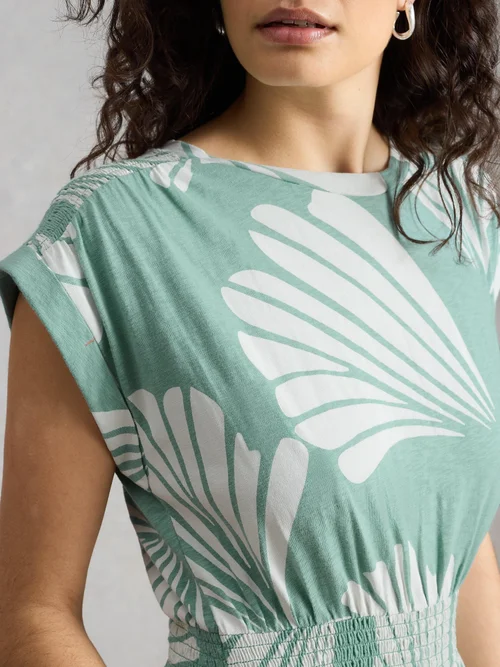 Robe Mina en jersey - Teal Pr - 48/R Image 3