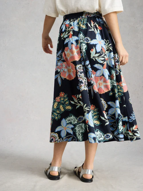 Jupe Midi Abigail - Navy Pr - 50/R Image 4