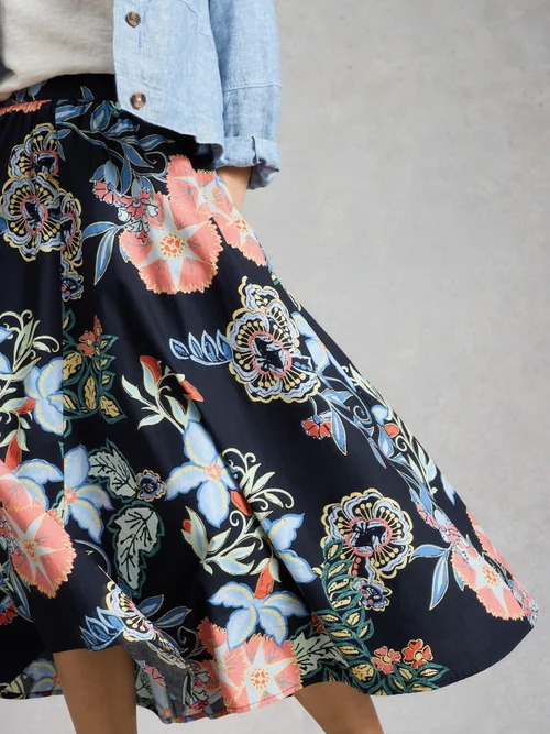 Jupe Midi Abigail - Navy Pr - 50/R Image 1