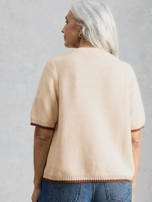 Cardigan manches courtes Isabella - Pale Ivory - 52 Image 4