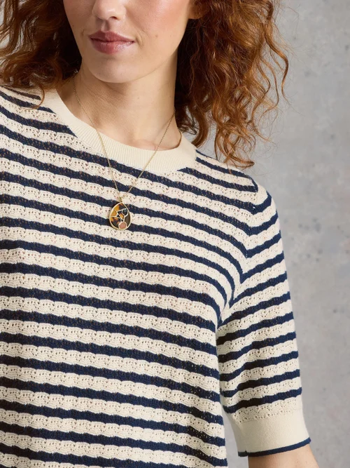 Tee-shirt Holly Pointelle - Ivory Mlt - 52 Image 3
