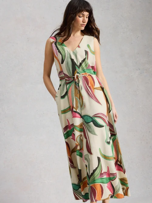 Robe maxi en lin mélangé Poppy - Nat Pr - 44/R Image 3