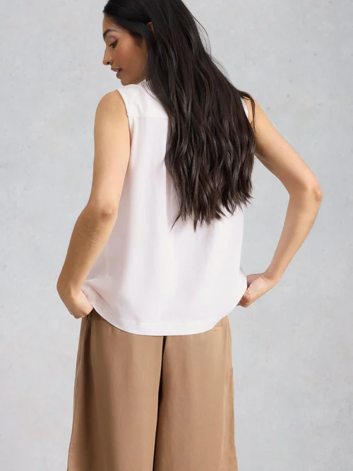 Top en mélange de lin Poppy - Bril White - 52 Image 4