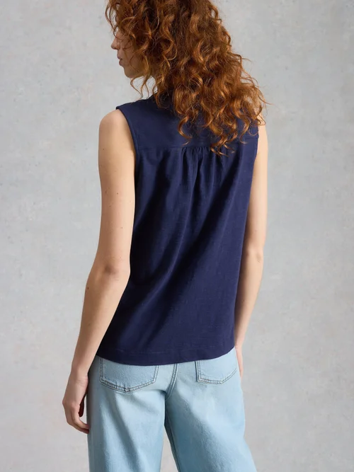 Top en mélange de lin Poppy - Dark Navy - 52 Image 4