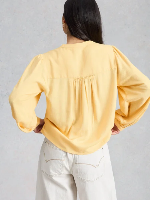 Top en mélange de lin Lana - Lgt Yellow - 52 Image 4
