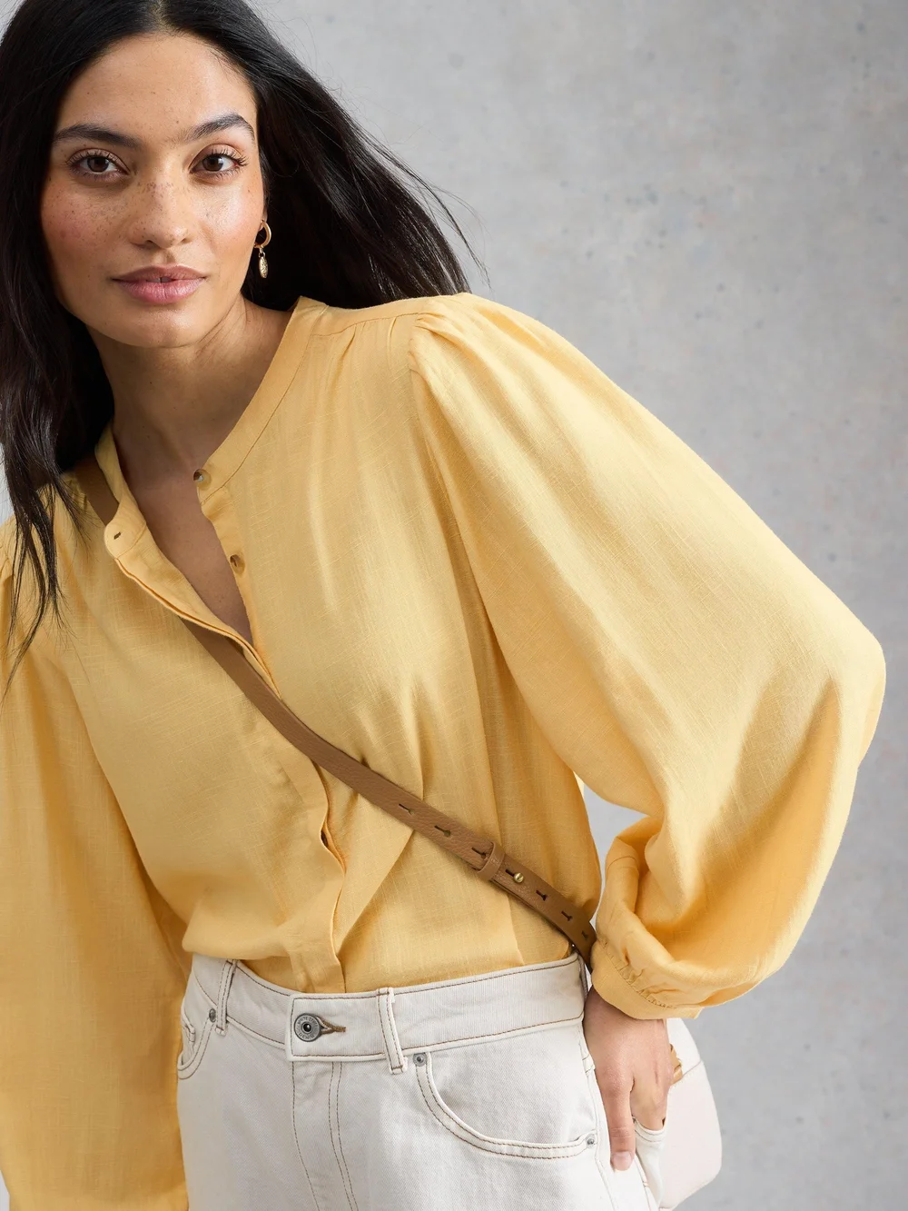 Top en mélange de lin Lana - Lgt Yellow - 52 Image 1