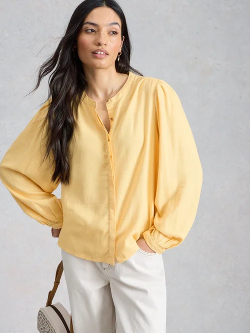 Top en mélange de lin Lana - Lgt Yellow - 52 Image 3