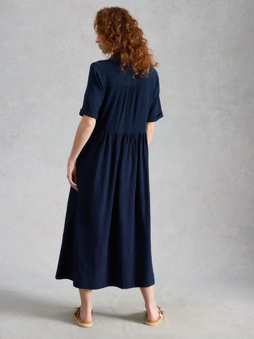 Robe-chemise Rylee en double tissu - Dark Navy - 52/R Image 4