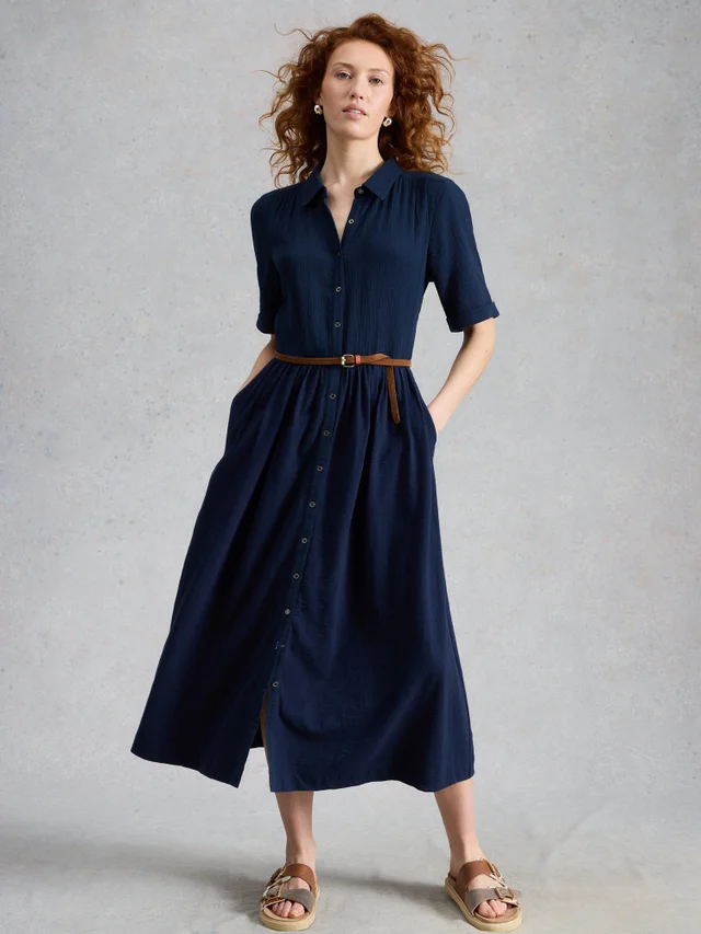 Robe-chemise Rylee en double tissu
