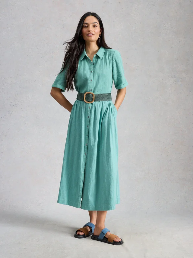 Robe-chemise Rylee en double tissu