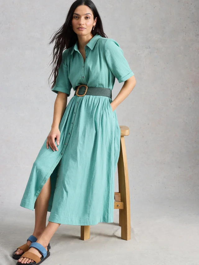 Robe-chemise Rylee en double tissu