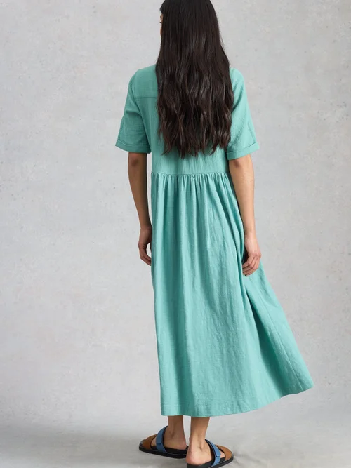 Robe-chemise Rylee en double tissu - Mid Blue - 48/R Image 4