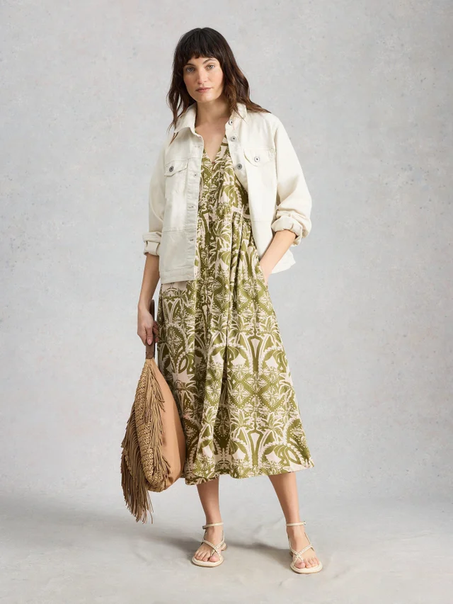 Robe en mélange de lin Fern