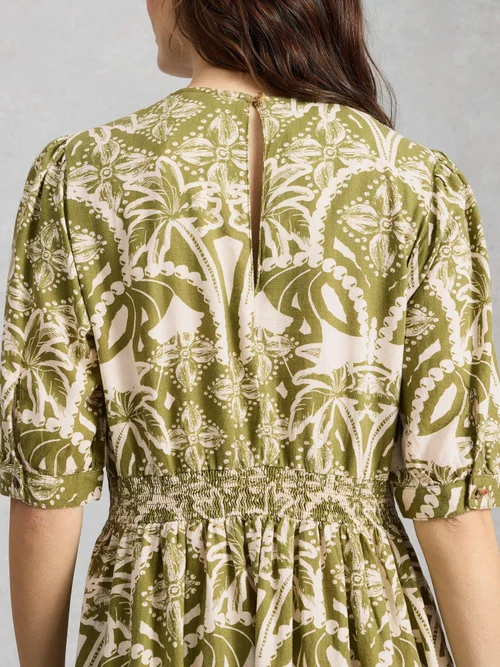 Robe en mélange de lin Fern - Green Pr - 52/R Image 4
