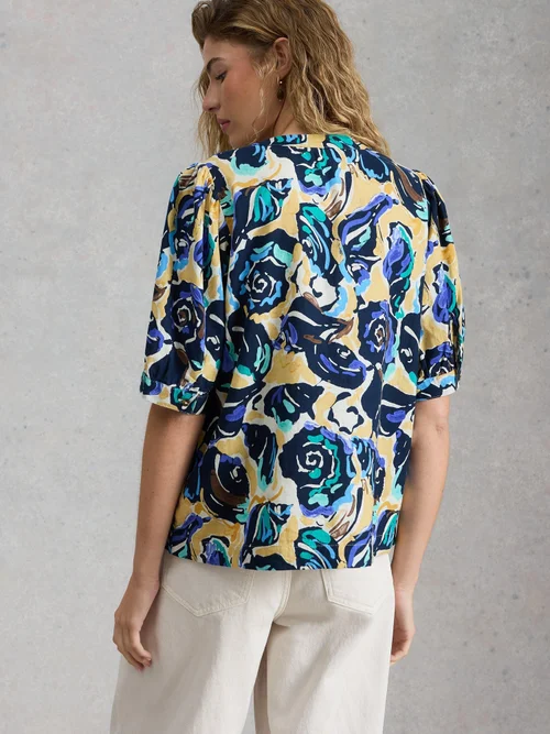 Top en lin Fern - Navy Multi - 52 Image 4