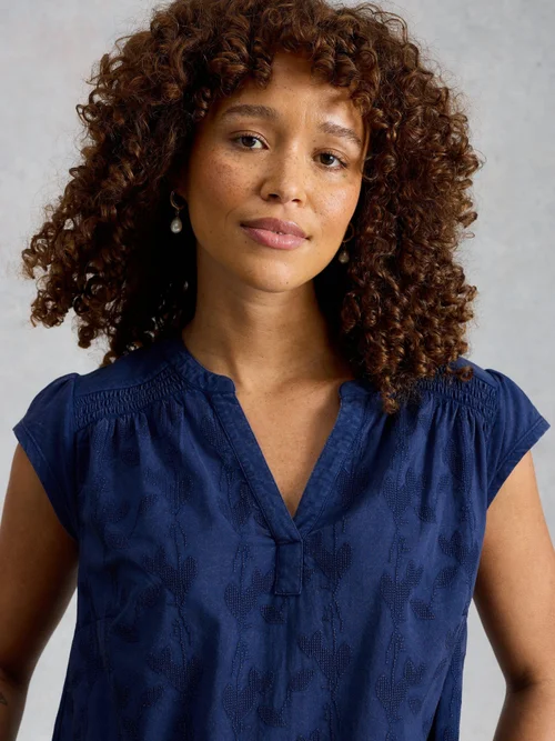 Top Amelia brodé - Indigo Ble - 52 Image 3