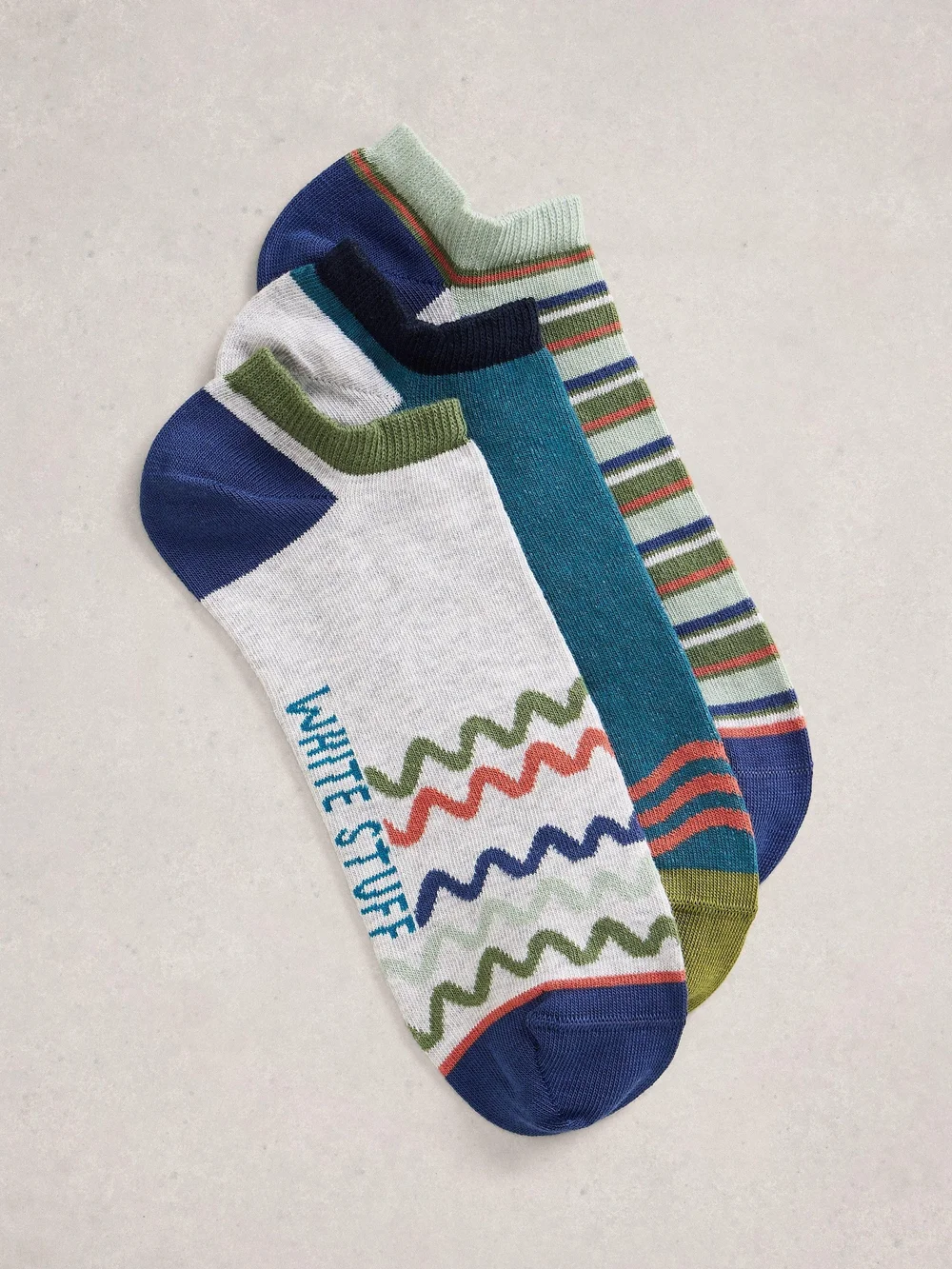 Lot de 3 paires de chaussettes de sport à motifs - Teal Mlt - 44-46 Image 1