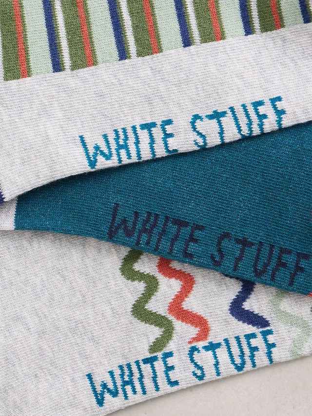 Lot de 3 paires de chaussettes de sport à motifs