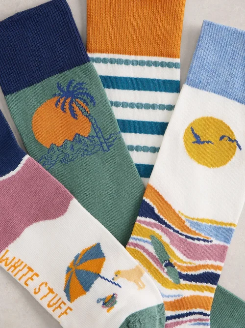 Lot de 4 Chaussettes de Cheville Holiday - Blue Mlt - 44-46 Image 3