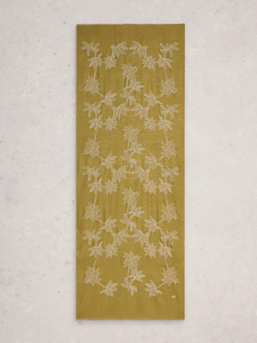 Écharpe unie brodée Image 3