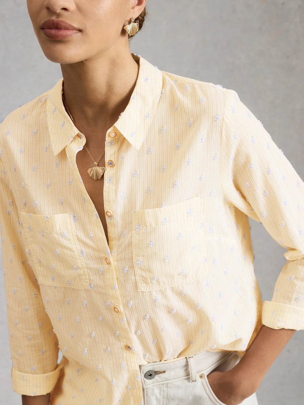 Chemise Sophie en coton biologique - Yellow Mlt - 52 Image 1