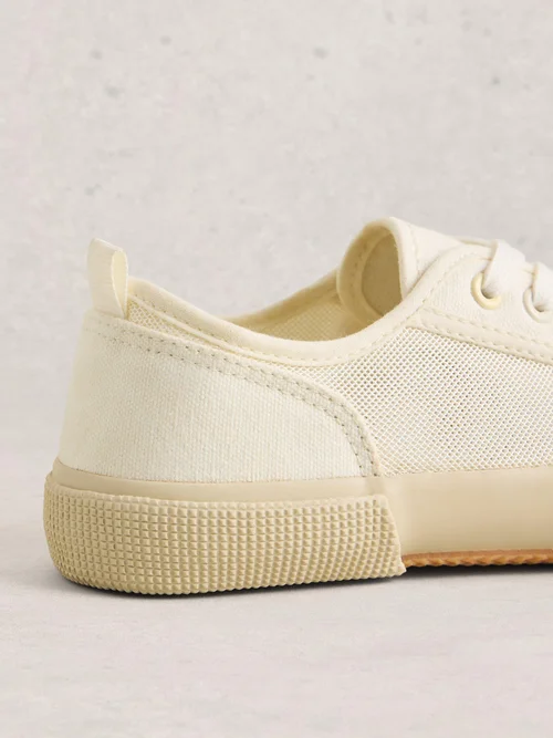 Baskets Pippa en résille avec lacets - Pale Ivory - 41 Image 3