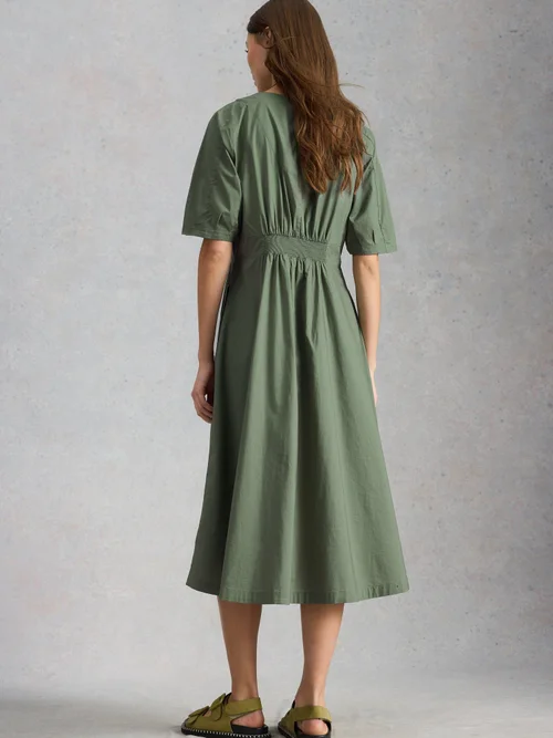 Robe midi boutonnée Kate - Dus Green - 50/R Image 4