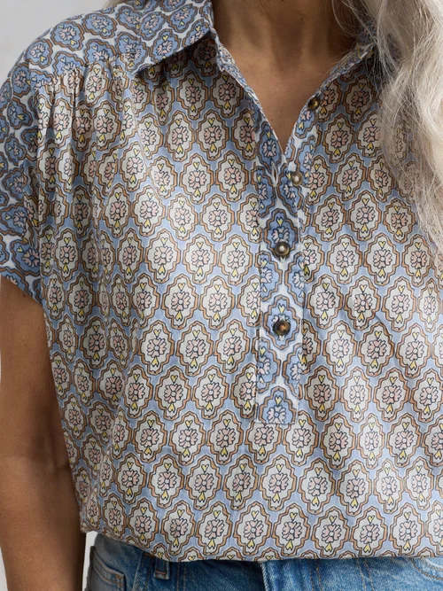 Chemise Orla Pop Over - Blue Mlt - 52 Image 3
