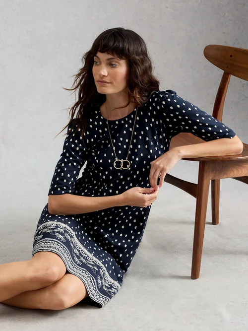 Robe en jersey Olivia - Navy Pr - 50/R Image 1