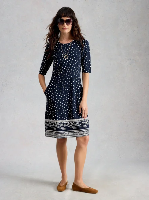 Robe en jersey Olivia - Navy Pr - 50/R Image 2