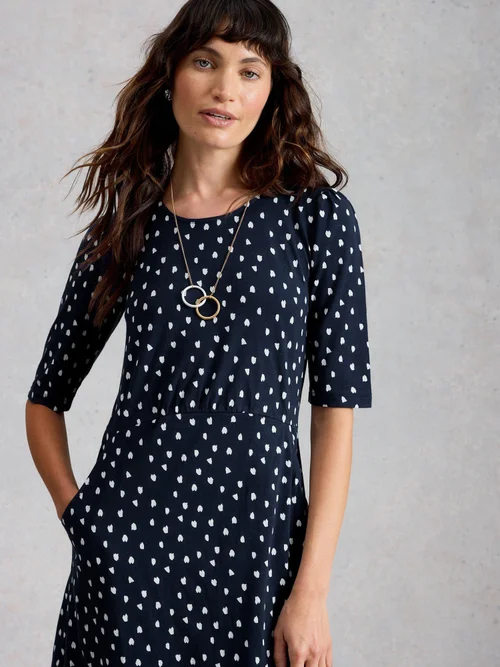 Robe en jersey Olivia - Navy Pr - 50/R Image 3