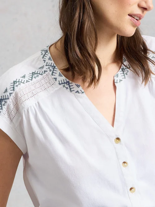 Chemise Billie à boutons EMB - Bril White - 52 Image 3