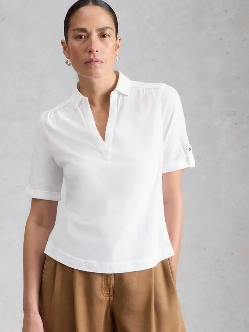 Chemise Allie manches courtes en jersey - Bril White - 52 Image 3
