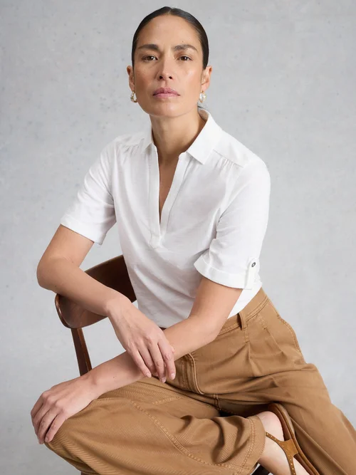 Chemise Allie manches courtes en jersey - Bril White - 52 Image 1