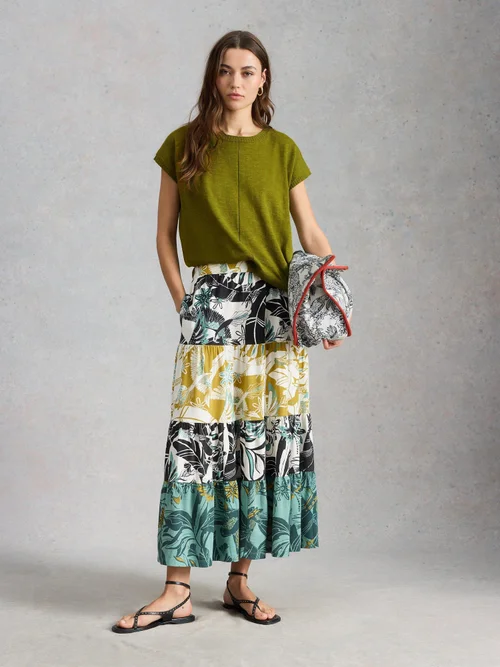 Tee-shirt Nova en mélange de lin - Mid Green - 52 Image 2