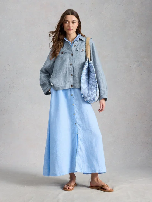 Veste Camille en lin - Chamb Blue - 50/R Image 2