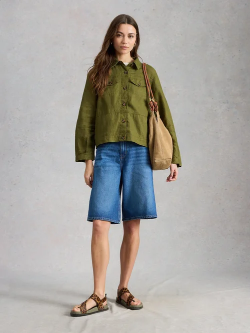 Veste Camille en lin - Mid Green - 52/R Image 2