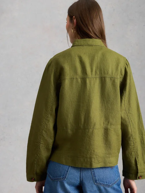 Veste Camille en lin - Mid Green - 52/R Image 4